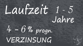 kurze Laufzeit hohe Verzinsung 350b 1 bis 5 Jahre Laufzeit 4 bis 6 Prozent Zinsen
